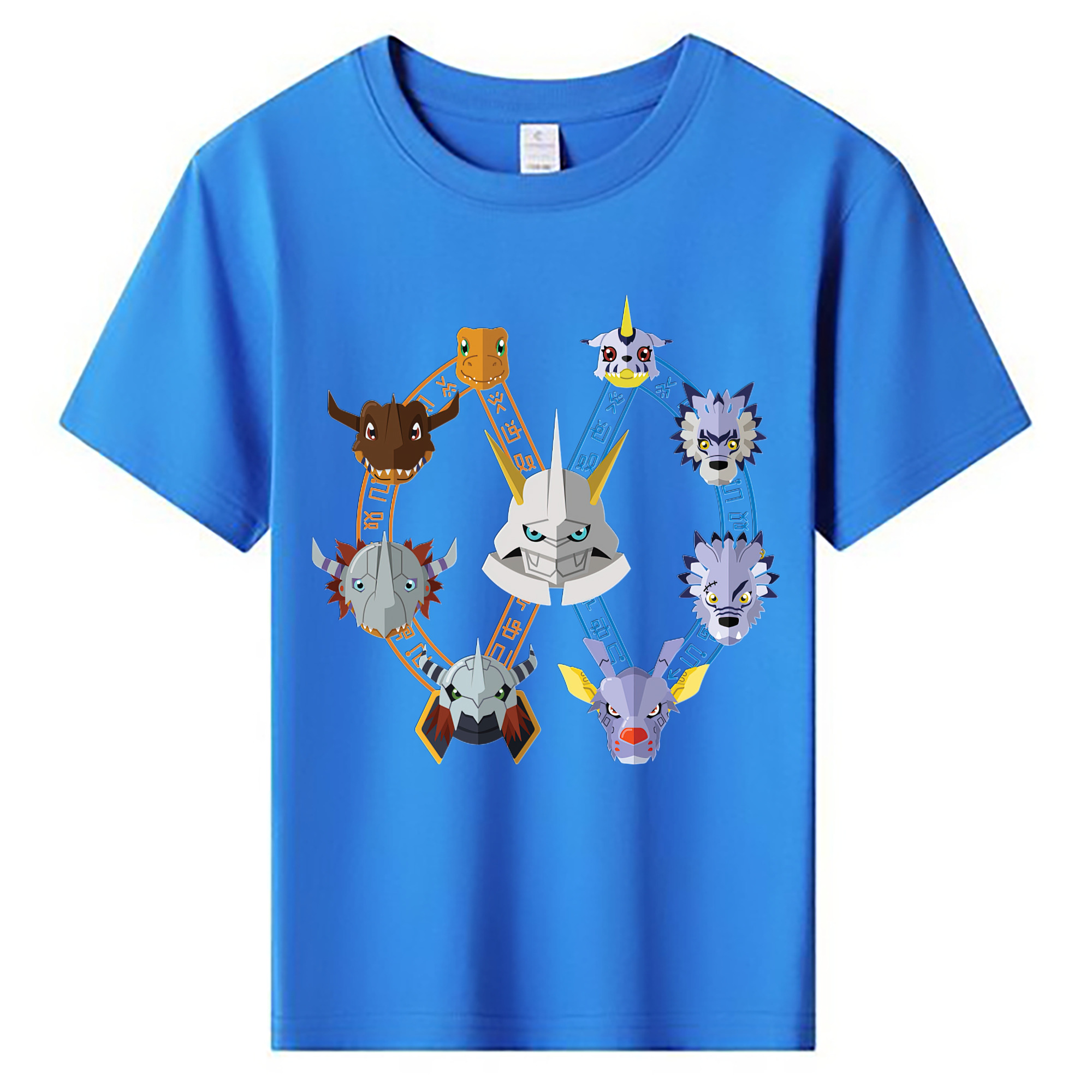 （画像用） Digimon デジタルモンスター/デジモン 綿100％キッズTシャツ（フロントプリント）
